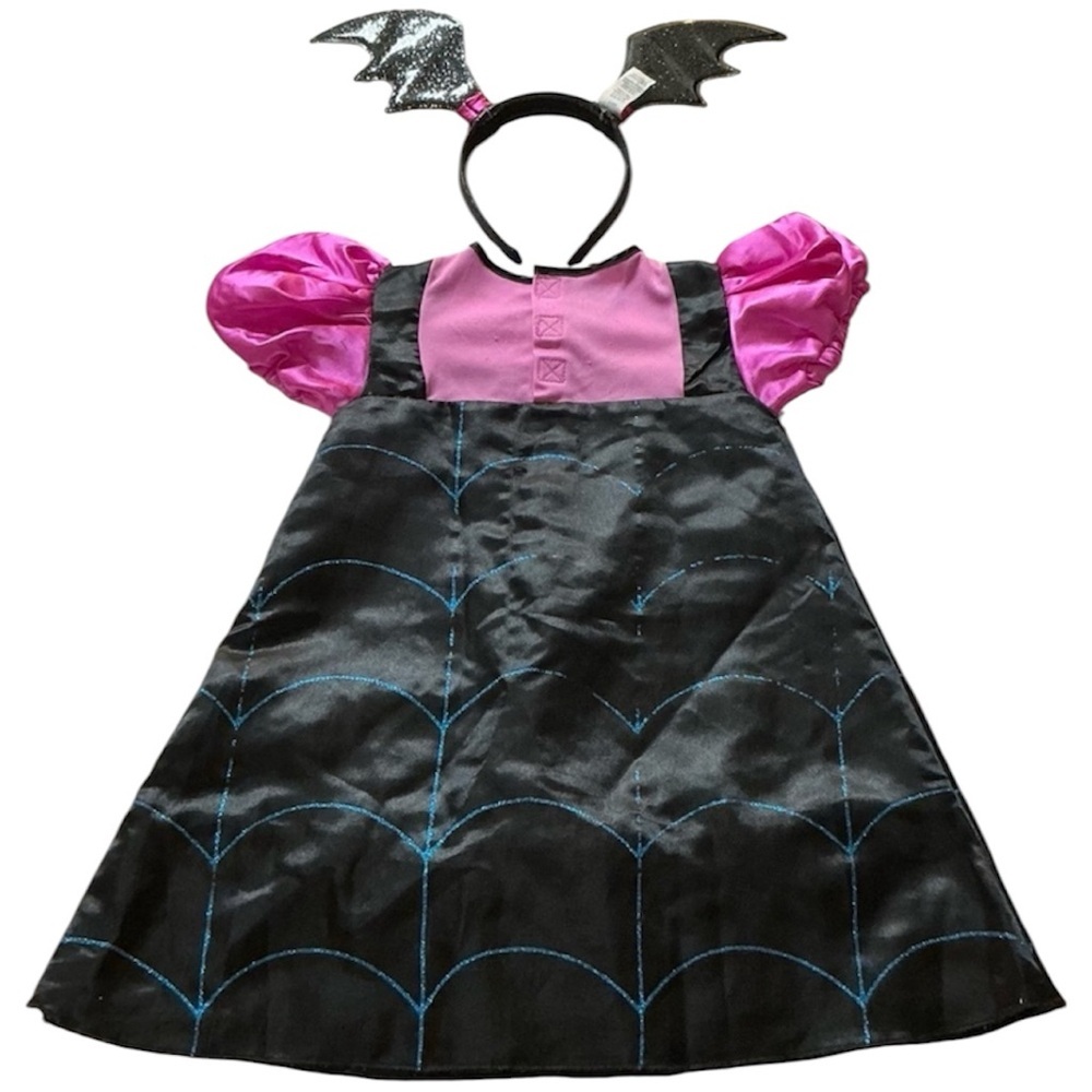 Disney Vanpirina Pink and Black with Bat Wings Sz 2 - Picture 2 of 11
